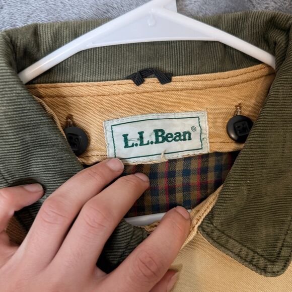 Vintage L.L. Bean Barn Chore Coat Jacket Flannel Lined Long Sleeve Size Large - Picture 5 of 7